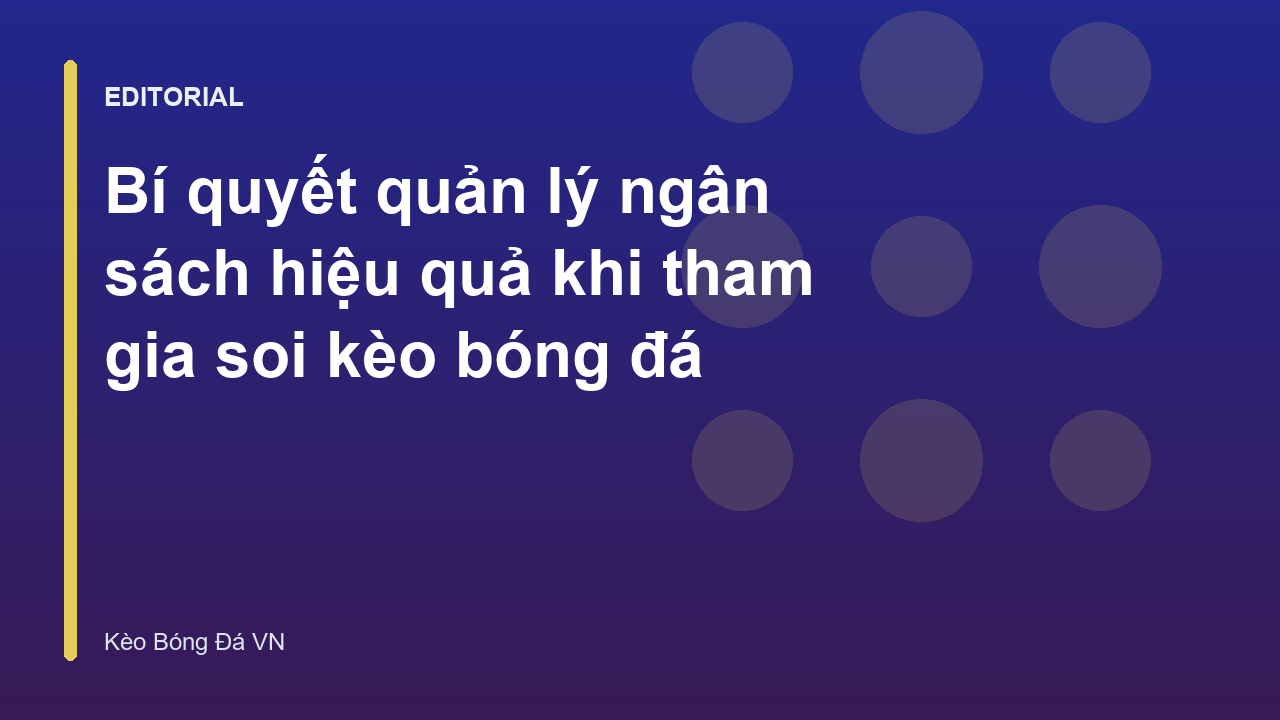 Biểu đồ quản lý ngân sách trong soi kèo bóng đá